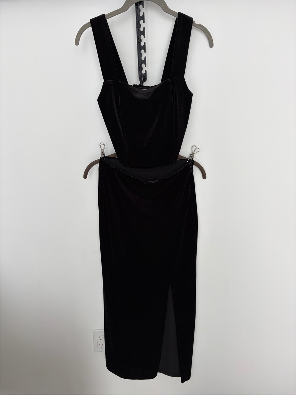 Georgie Black Velvet Set